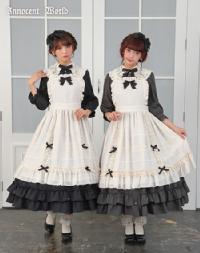 innocent world グレンチェックケープポンチョ org.jpg